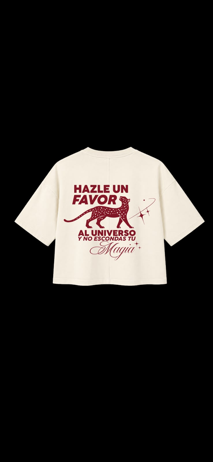 Camiseta color crema de Desde la Raíz con diseño gráfico en la espalda